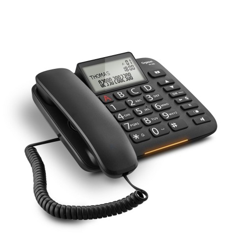 TIM Sirio Analog telephone Caller ID Black