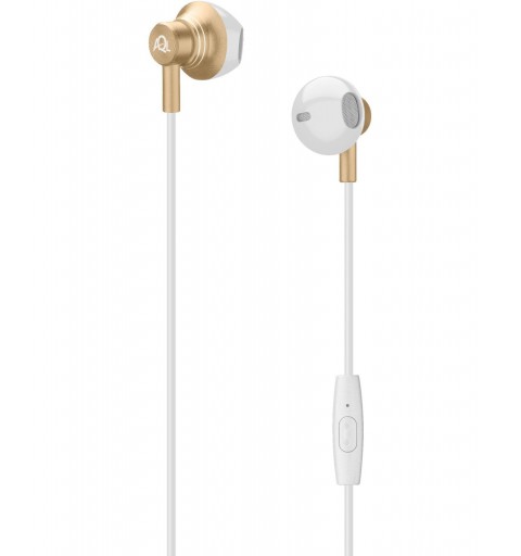 Cellularline Steel Headset Wired In-ear Gold, White