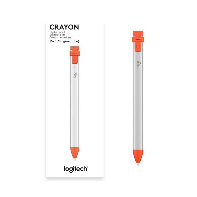Logitech Crayon stylet 20 g Orange, Argent