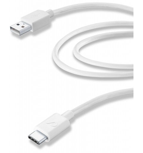 Cellularline USB Cable Home - USB-C Cavo da USB a USB-C per la ricarica e sincronizzazione dati Bianco