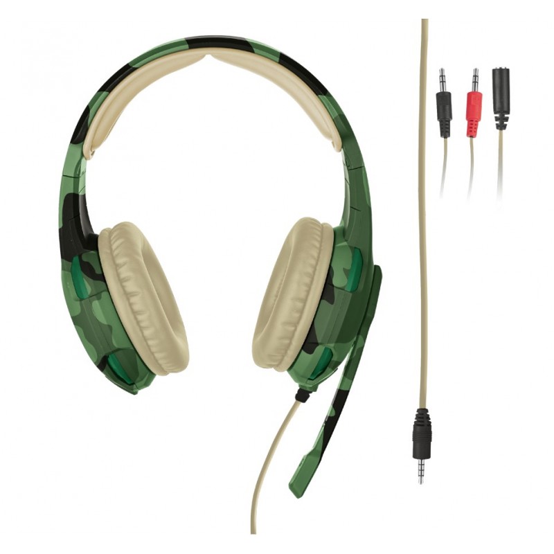 Trust GXT 310C Radius Auriculares Alámbrico Diadema Juego Camuflaje