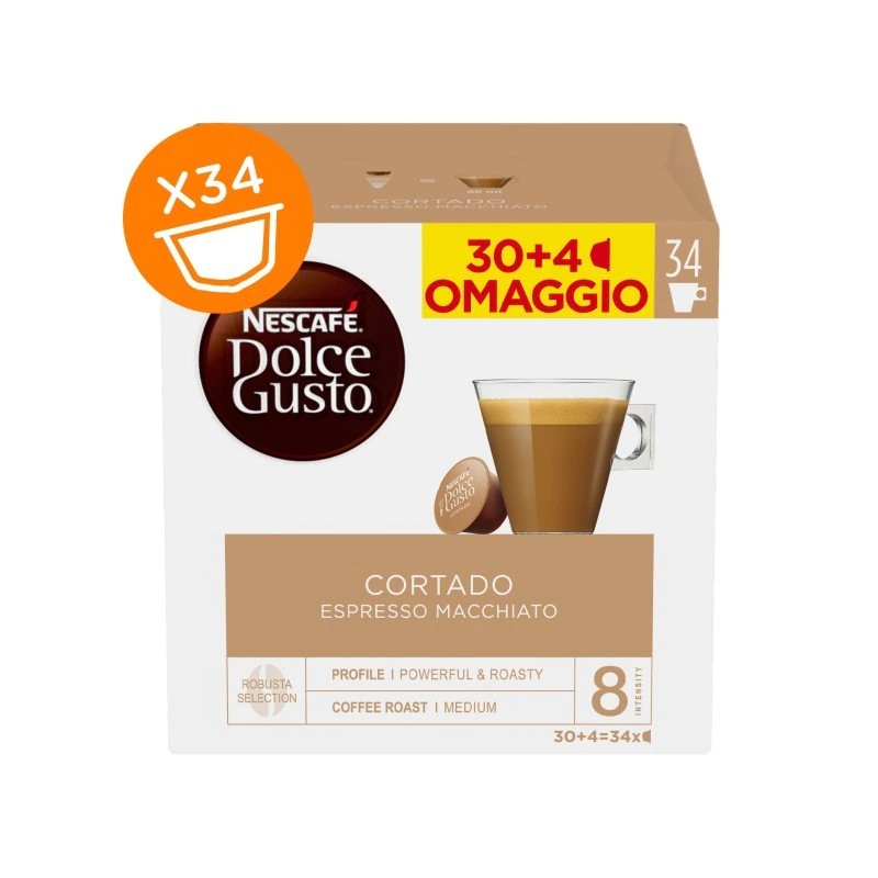 Nescafé Dolce Gusto Cortado Espresso Macchiato Capsule caffè 34 pz