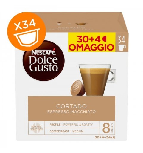 Nescafé Dolce Gusto Cortado Espresso Macchiato Capsule caffè 34 pz