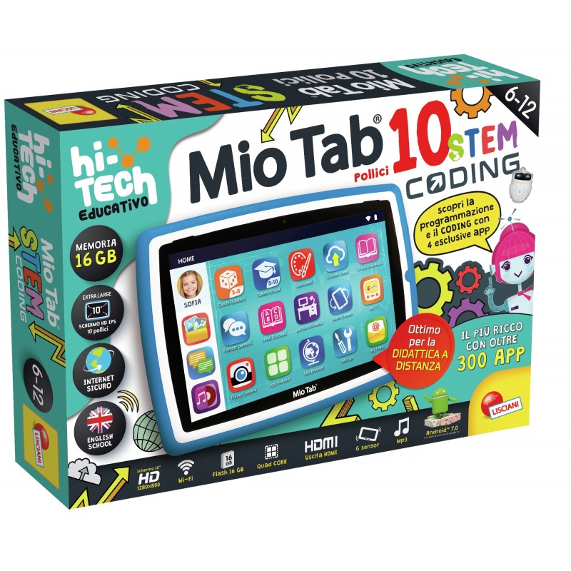 Lisciani MIO TAB 10" STEM CODING XL 2021 16 GB Wi-Fi Blu