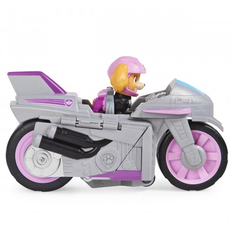 PAW Patrol Moto Pups Skyes Motorrad mit Spielfigur, Fahrzeug mit Rückzugs- und Wheelie-Funktion, ab 3 Jahren, Basis Fahrzeug