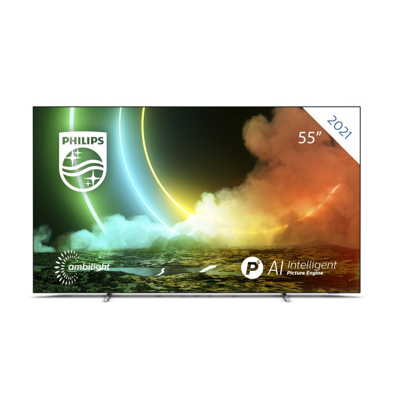 Philips 55OLED706 12 TV 139.7 cm (55") 4K Ultra HD Smart TV Wi-Fi Metallic