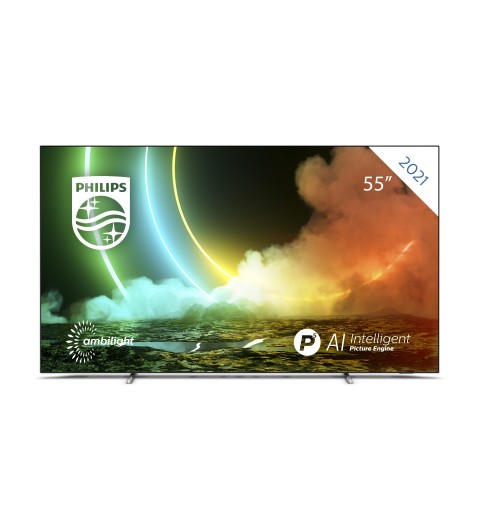 Philips 55OLED706 12 TV 139.7 cm (55") 4K Ultra HD Smart TV Wi-Fi Metallic