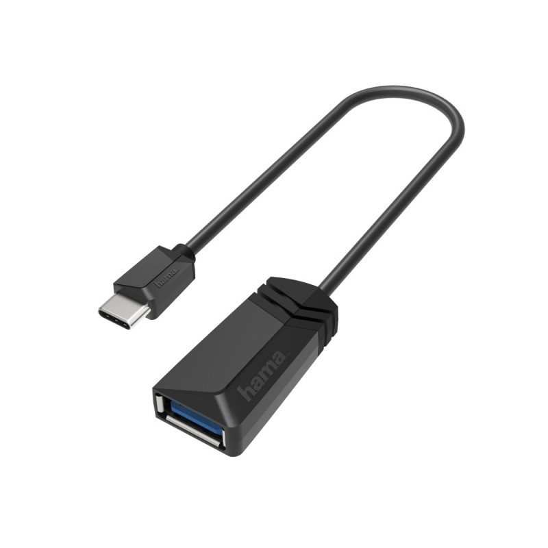 Hama 00200312 changeur de genre de câble USB Type-A USB Type-C Noir