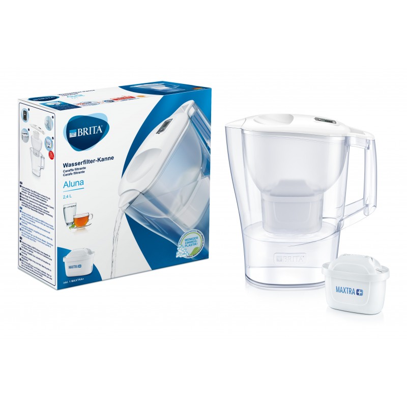 Brita Aluna Cool Filtre à eau pour carafe 2,4 L Transparent, Blanc