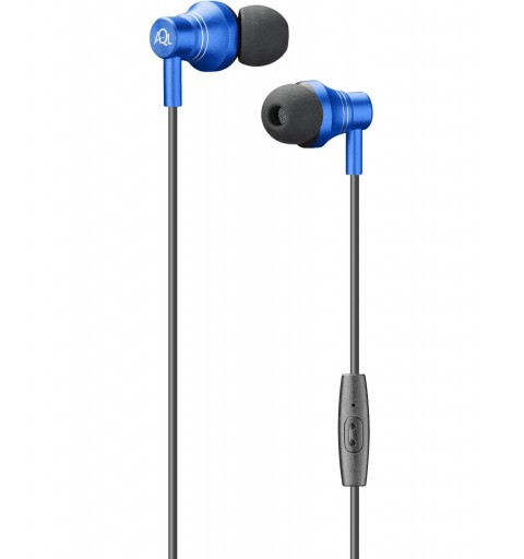 Cellularline Iron Headset Wired In-ear Calls Music Black, Blue