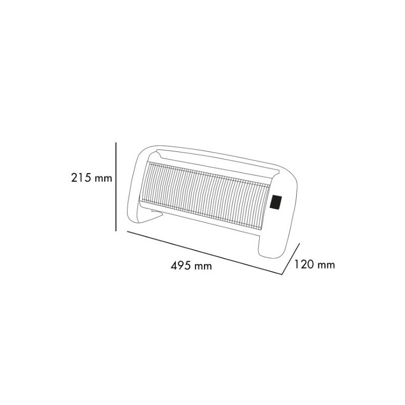 Argoclima Betsy Indoor Weiß 1200 W Elektrischer Quarz-Raumheizer