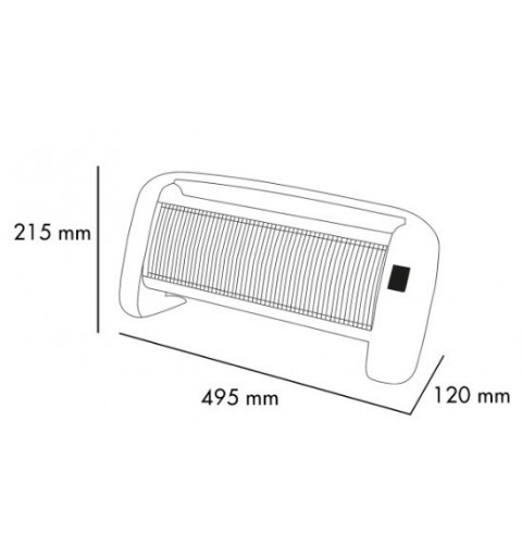 Argoclima Betsy Indoor Weiß 1200 W Elektrischer Quarz-Raumheizer