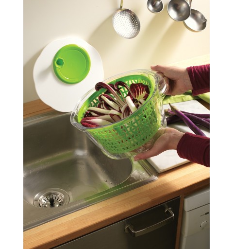 Snips Salad Spinner Alrededor Cuenco 4,5 L Verde, Transparente 1 pieza(s)