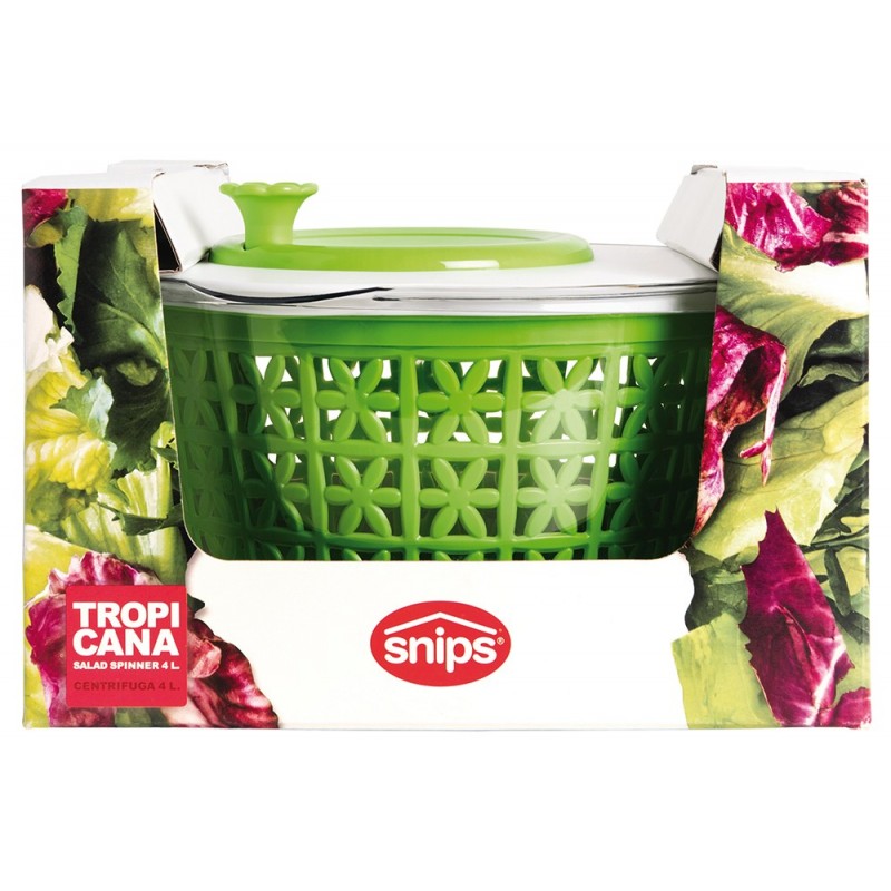 Snips Salad Spinner Alrededor Cuenco 4,5 L Verde, Transparente 1 pieza(s)