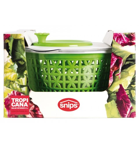 Snips Salad Spinner Alrededor Cuenco 4,5 L Verde, Transparente 1 pieza(s)