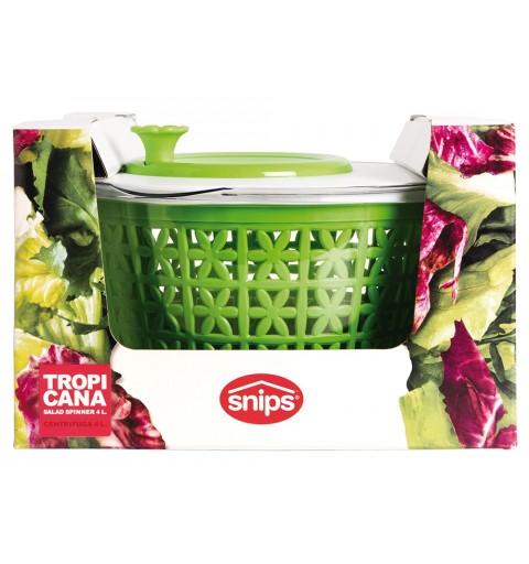 Snips Salad Spinner Round Bowl 4.5 L Green, Transparent 1 pc(s)