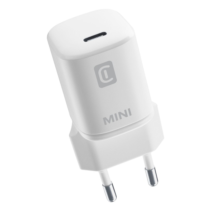Cellularline mini USB-C CHARGER 20W - iPhone 8 or later Mini caricabatterie da rete USB-C 20W per la carica alla massima