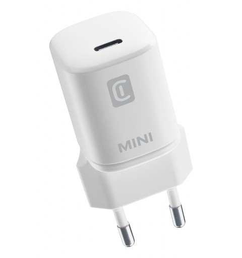 Cellularline mini USB-C CHARGER 20W - iPhone 8 or later Mini caricabatterie da rete USB-C 20W per la carica alla massima
