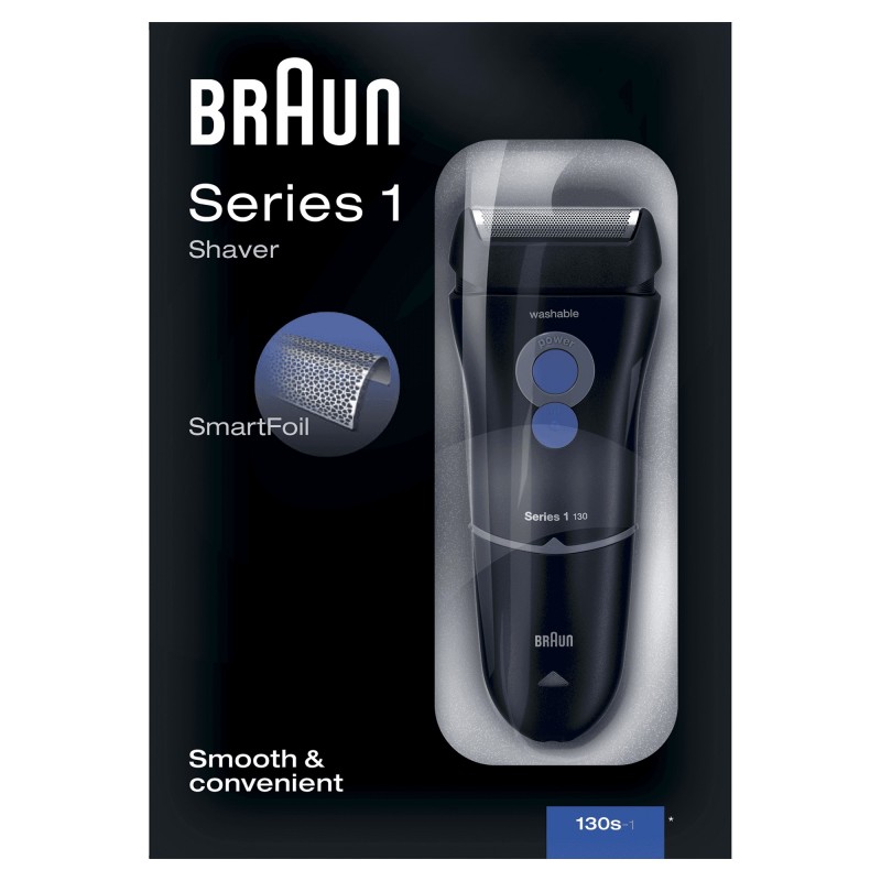 Braun Series 1 81282037 Herrenrasierapparat Folienschaber Trimmer Schwarz, Blau