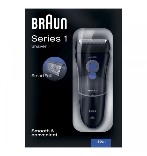 Braun Series 1 81282037 afeitadora Máquina de afeitar de láminas Recortadora Negro, Azul