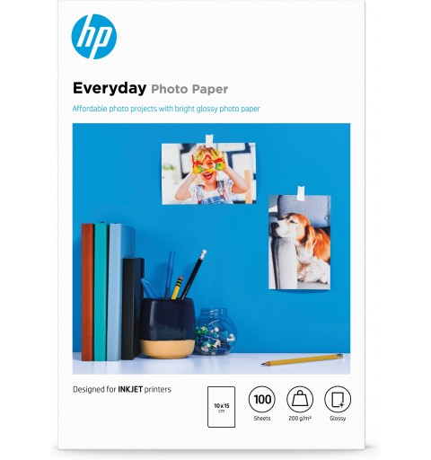 HP Papel fotográfico brillante Everyday - 100 hojas 10 x 15 cm