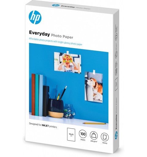HP Papier photo brillant Everyday - 100 feuilles, 10 x 15 mm
