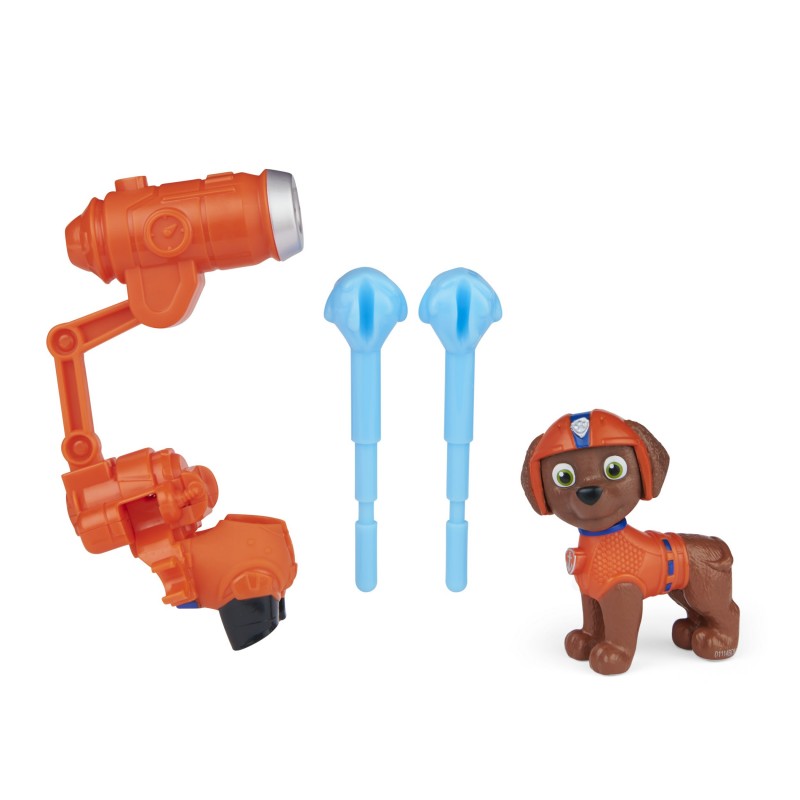PAW Patrol Movie Collectible Zuma Action Figure with Clip-on Backpack and 2 Projectiles