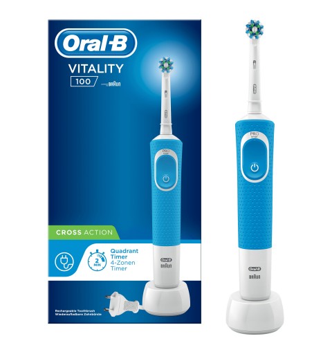 Oral-B Vitality 100 CrossAction Erwachsener Rotierende-vibrierende Zahnbürste Weiß