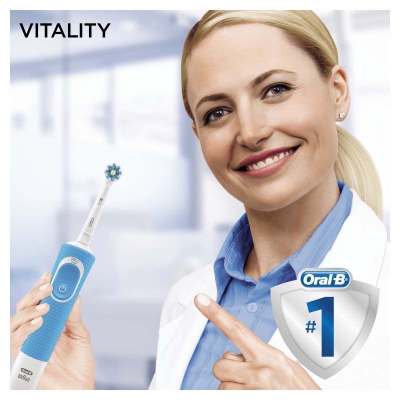 Oral-B Vitality 100 Blue Cross Action Brosse À Dents Électrique Par Braun