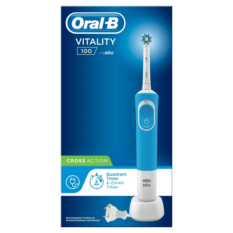 Oral-B Vitality 100 Spazzolino Elettrico Blu Braun