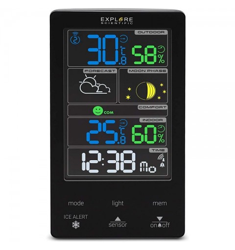 Explore Scientific WSC-4009 stazione meteorologica digitale Nero LCD AC