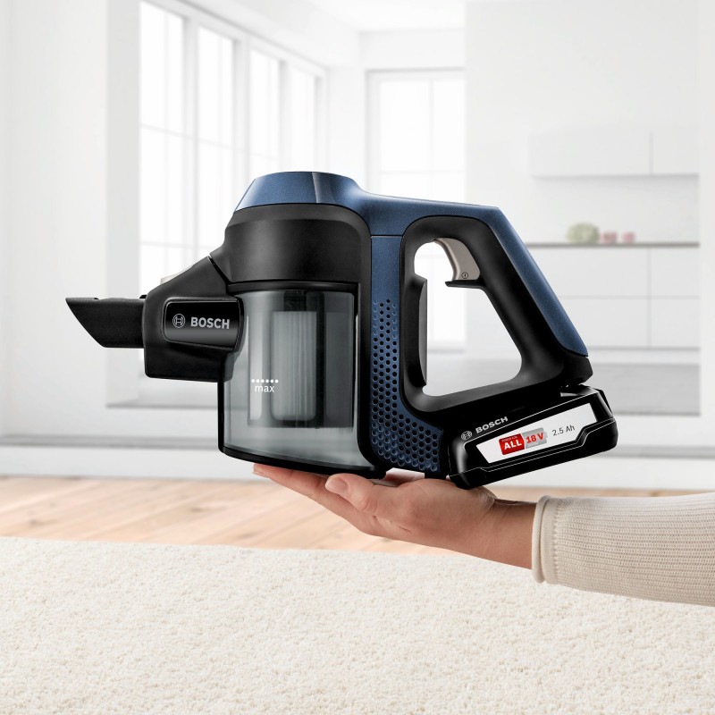 Bosch Serie 6 BBS611PCK handheld vacuum Blue, Silver Bagless