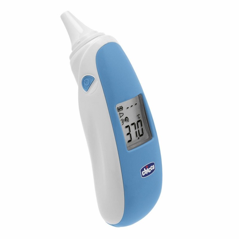 Chicco Comfort Quick Termómetro con sensor remoto Azul, Blanco Oído Botones