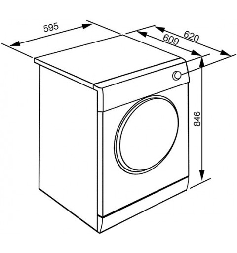Smeg DHT73LIT sèche-linge Autoportante Charge avant 7 kg A+++ Blanc