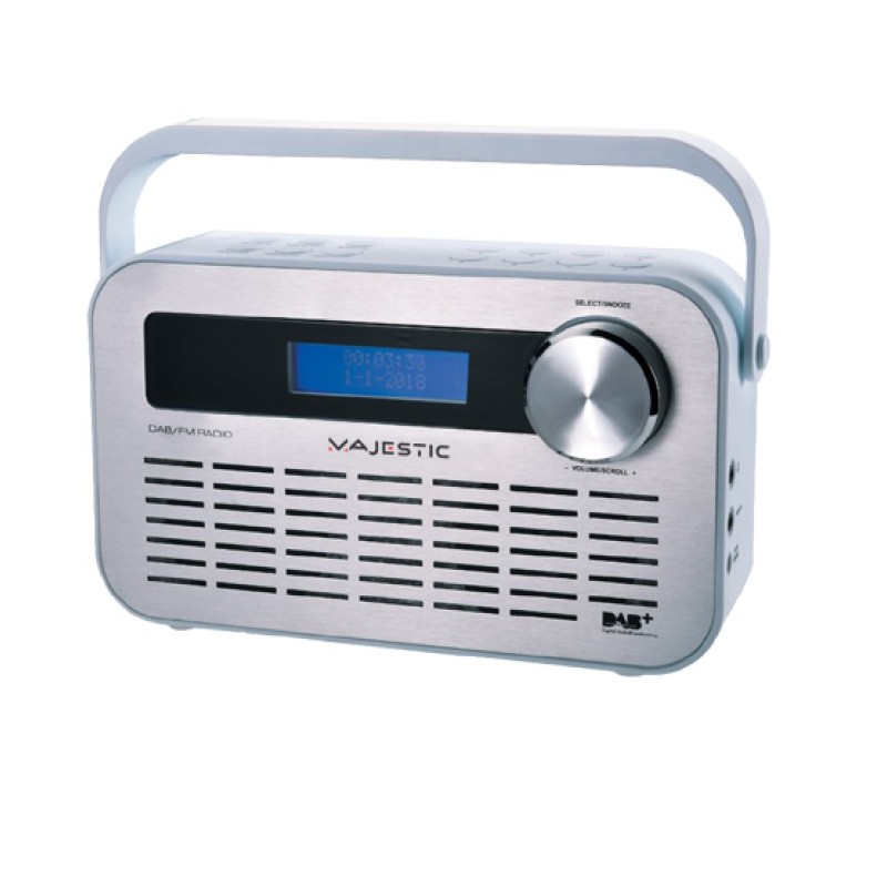 New Majestic DAB-843W Radio Tragbar Digital Silber