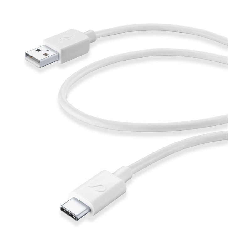Cellularline USBDATA06USBCW câble USB 0,6 m USB 3.2 Gen 1 (3.1 Gen 1) USB A USB C Blanc