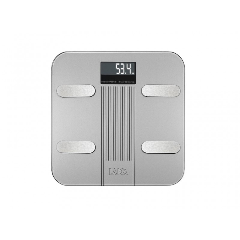 Laica PS7005 balance Rectangle Gris, Acier inoxydable Pèse-personne électronique