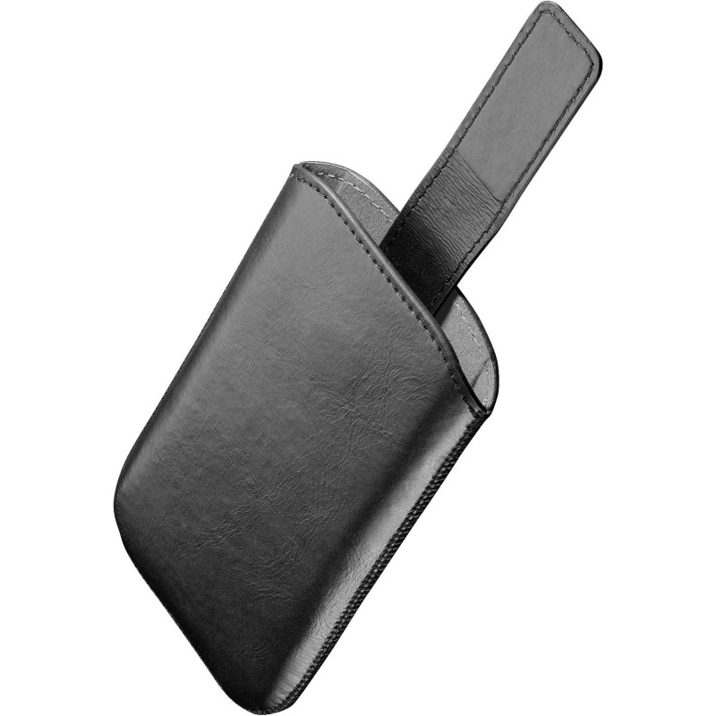 Cellularline Pouch - Per Smartphone fino a 6.3" Custodia a fondina con finiture effetto pelle Nero