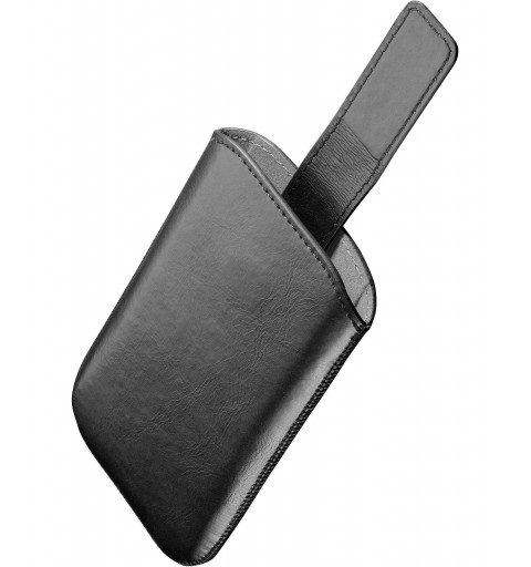 Cellularline Pouch - Per Smartphone fino a 6.3" Custodia a fondina con finiture effetto pelle Nero