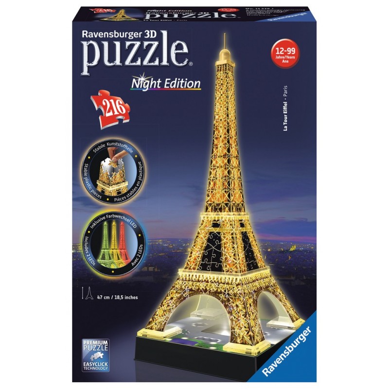 Ravensburger Eiffelturm bei Nacht 3D-Puzzle