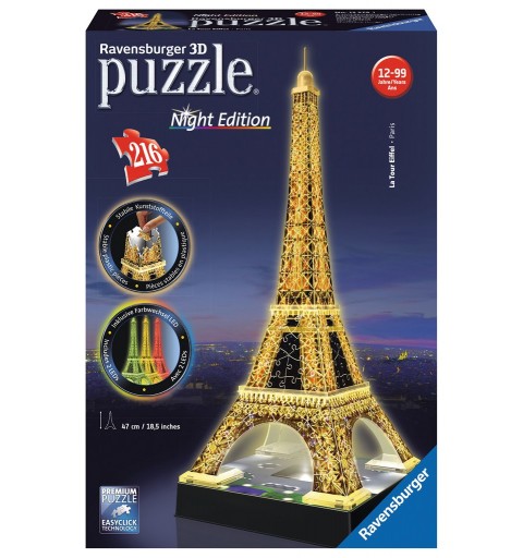 Ravensburger Eiffelturm bei Nacht puzle 3D