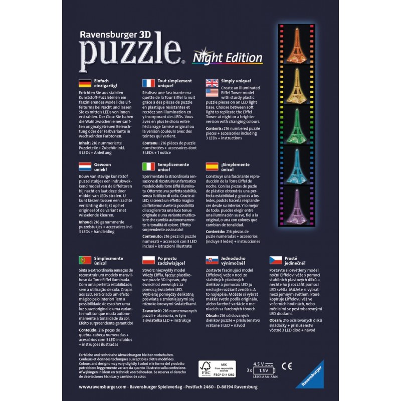 Ravensburger Eiffelturm bei Nacht 3D puzzle