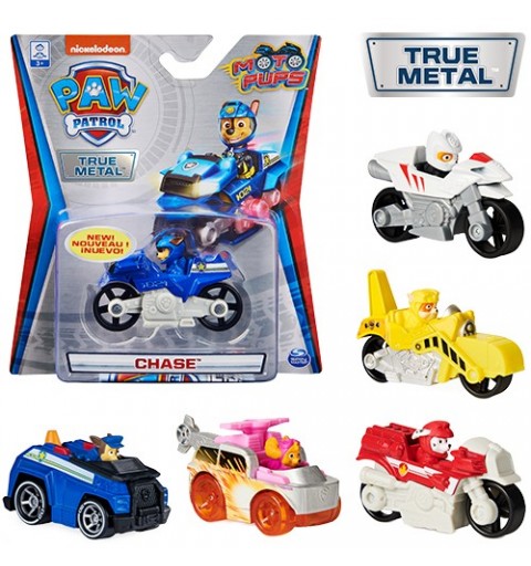 PAW Patrol True Metal - 1 Metallfahrzeug zum Sammeln - Moto Pups Motorräder und klassische Fahrzeuge gemischt - sortiert -