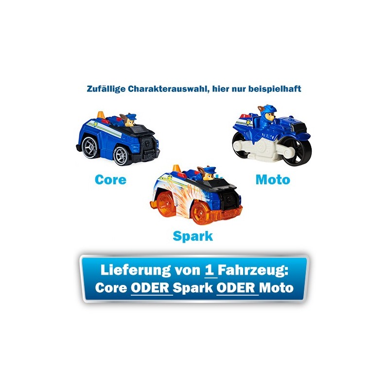 PAW Patrol True Metal - 1 Metallfahrzeug zum Sammeln - Moto Pups Motorräder und klassische Fahrzeuge gemischt - sortiert -