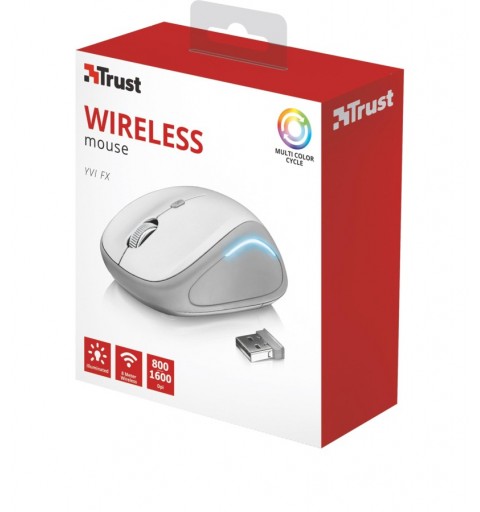 Trust Yvi FX mouse Ambidestro RF Wireless Ottico 1600 DPI