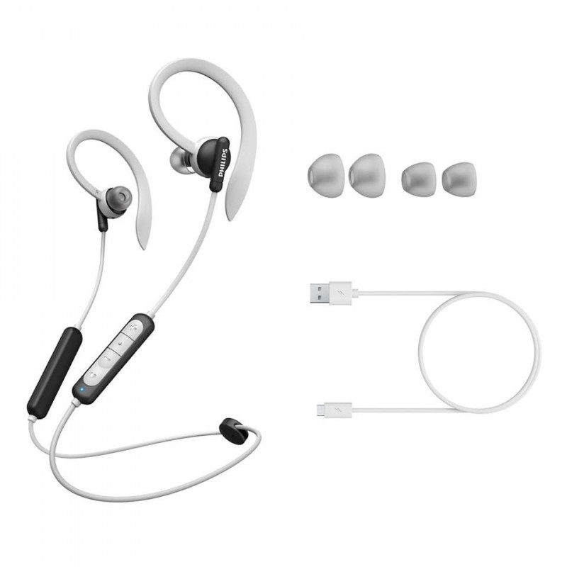 Philips TAA4205BK 00 auricular y casco Auriculares Inalámbrico gancho de oreja, Dentro de oído Deportes USB Tipo C Bluetooth