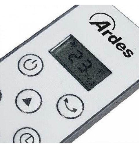 Ardes AR4P12R stufetta elettrica Interno Nero, Bianco 2000 W Riscaldatore ambiente elettrico con ventilatore