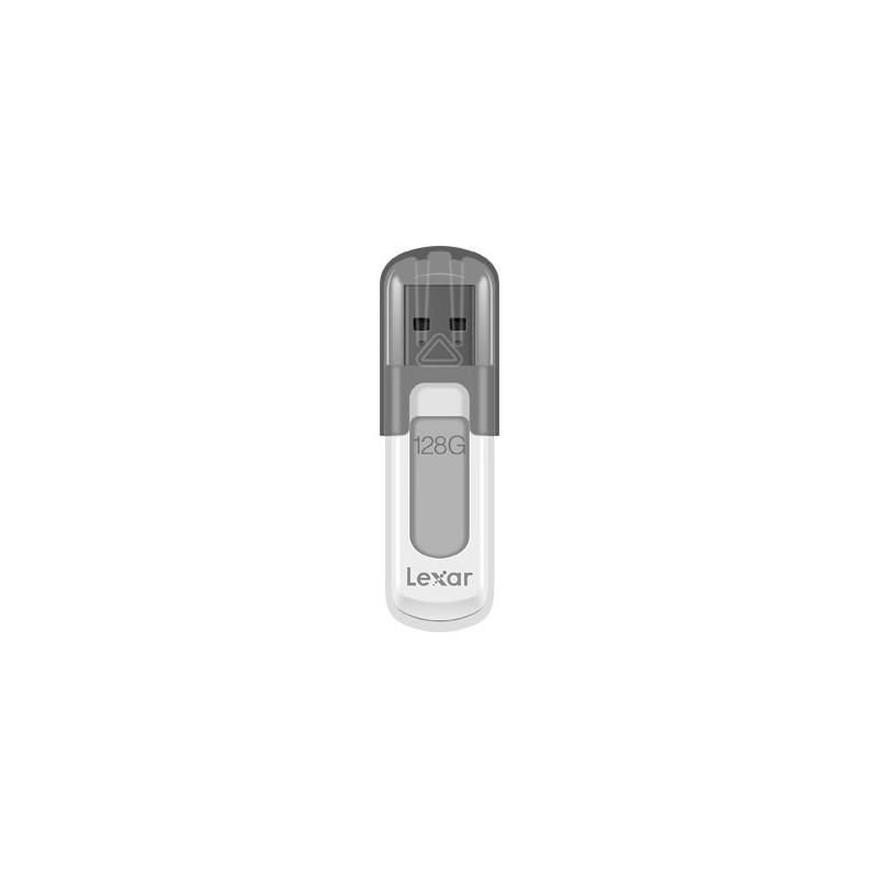 Lexar JumpDrive V100 lecteur USB flash 128 Go USB Type-A 3.2 Gen 1 (3.1 Gen 1) Gris, Blanc