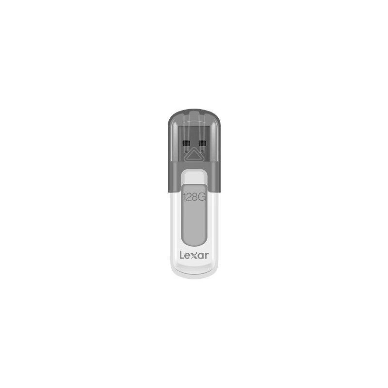 Lexar JumpDrive V100 unidad flash USB 128 GB USB tipo A 3.2 Gen 1 (3.1 Gen 1) Gris, Blanco