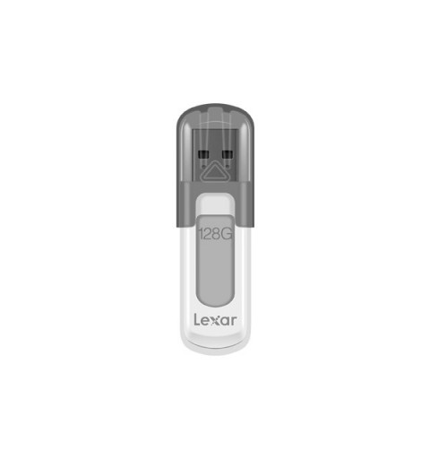 Lexar JumpDrive V100 lecteur USB flash 128 Go USB Type-A 3.2 Gen 1 (3.1 Gen 1) Gris, Blanc